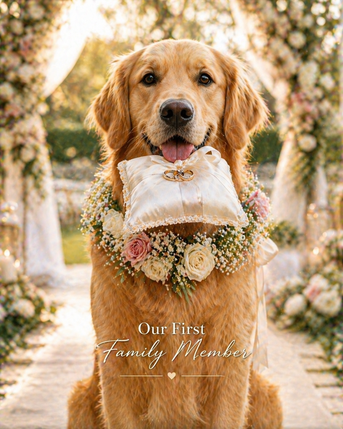 Our First family Member Wedding Portrait