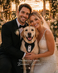 Couple + Pet Wedding portrait