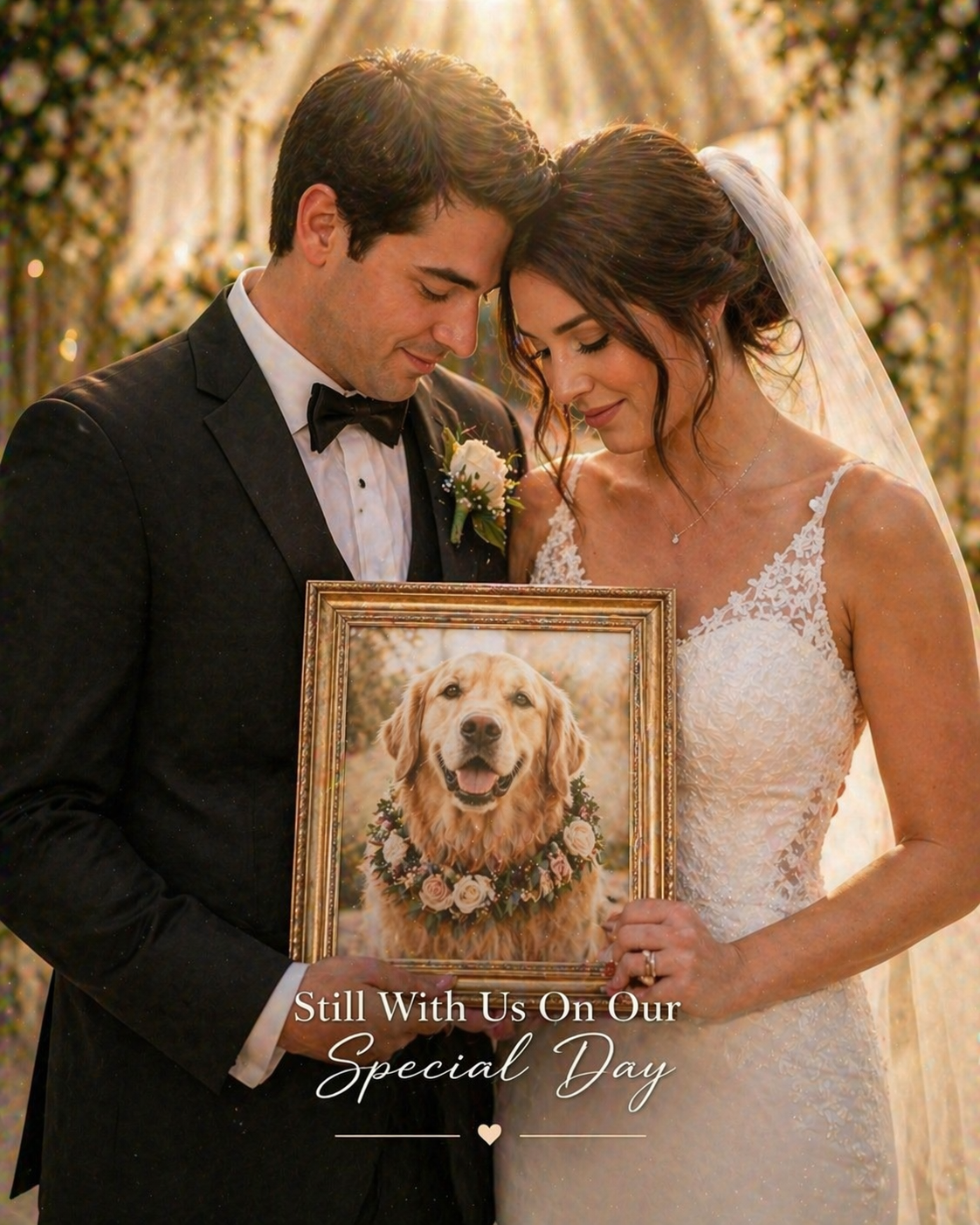 Angel Pet at Wedding Memorial Portrait